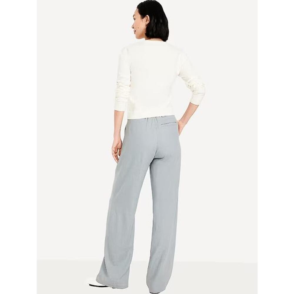 OLD NAVY Women's Extra High-Waisted Linen-Blend Taylor Wide-Leg Pants Size L - Picture 2 of 15